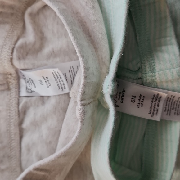 Kids Soft Cotton Pants Set - Cream and Mint - Picture 2 of 2